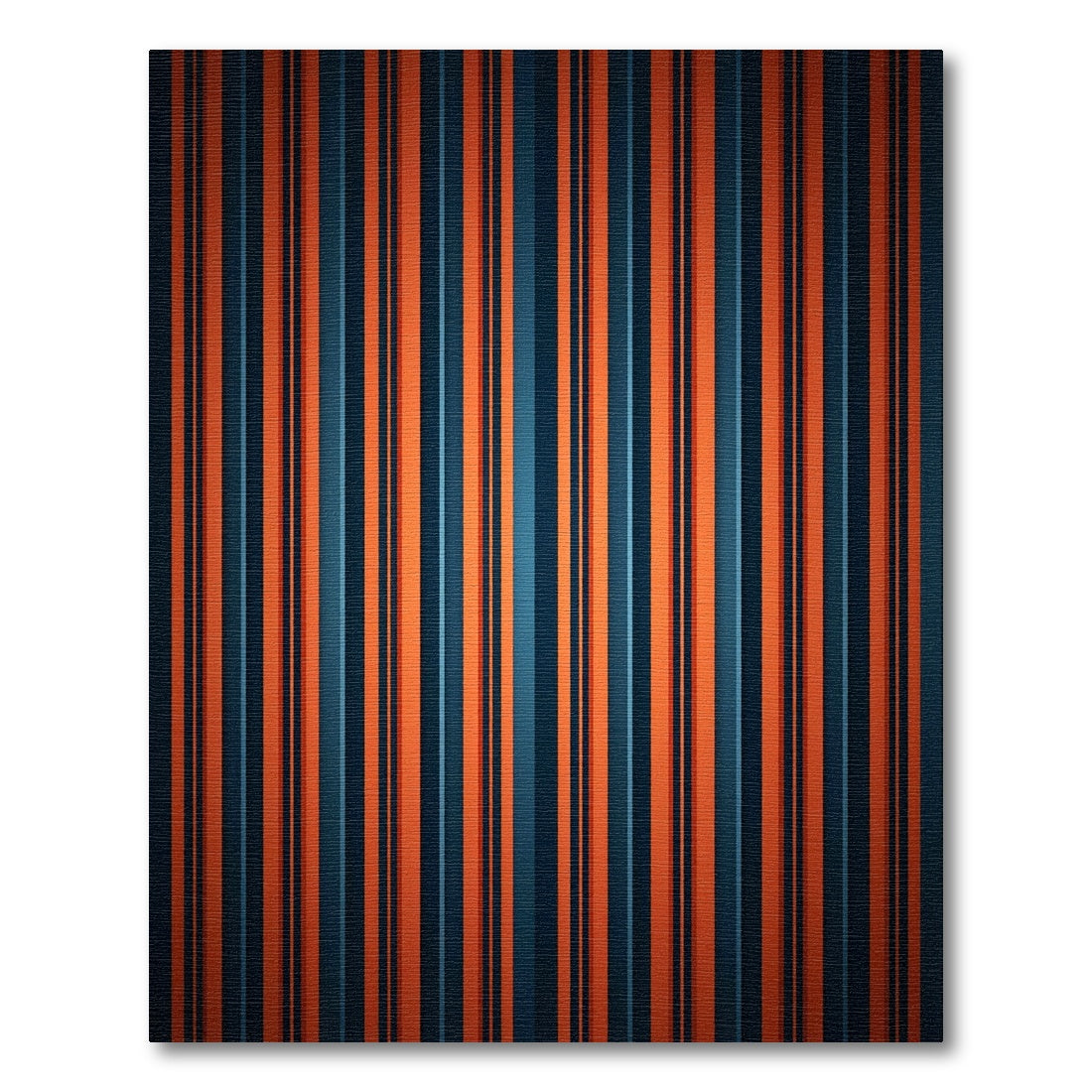 Bold Orange Blue Striped Gradient Rug