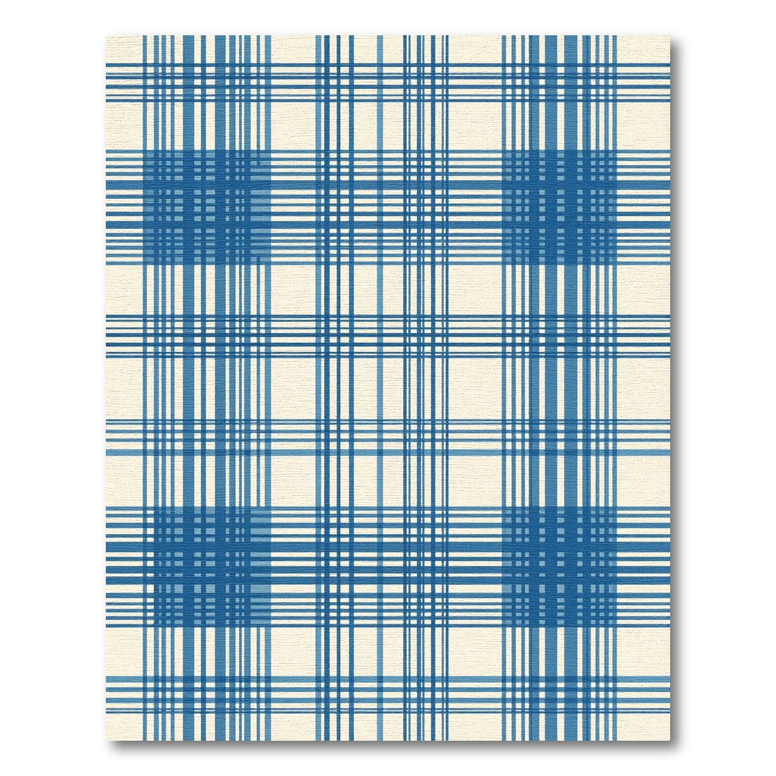 Classic Blue Tartan Check Rug