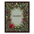 Art Nouveau Red Berry Foliage Border Rug