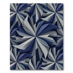 Modern Navy and Gray Geometric Swirl Rug