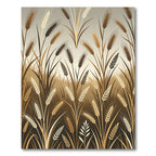 Golden Wheat Field Grass Illustration Rug