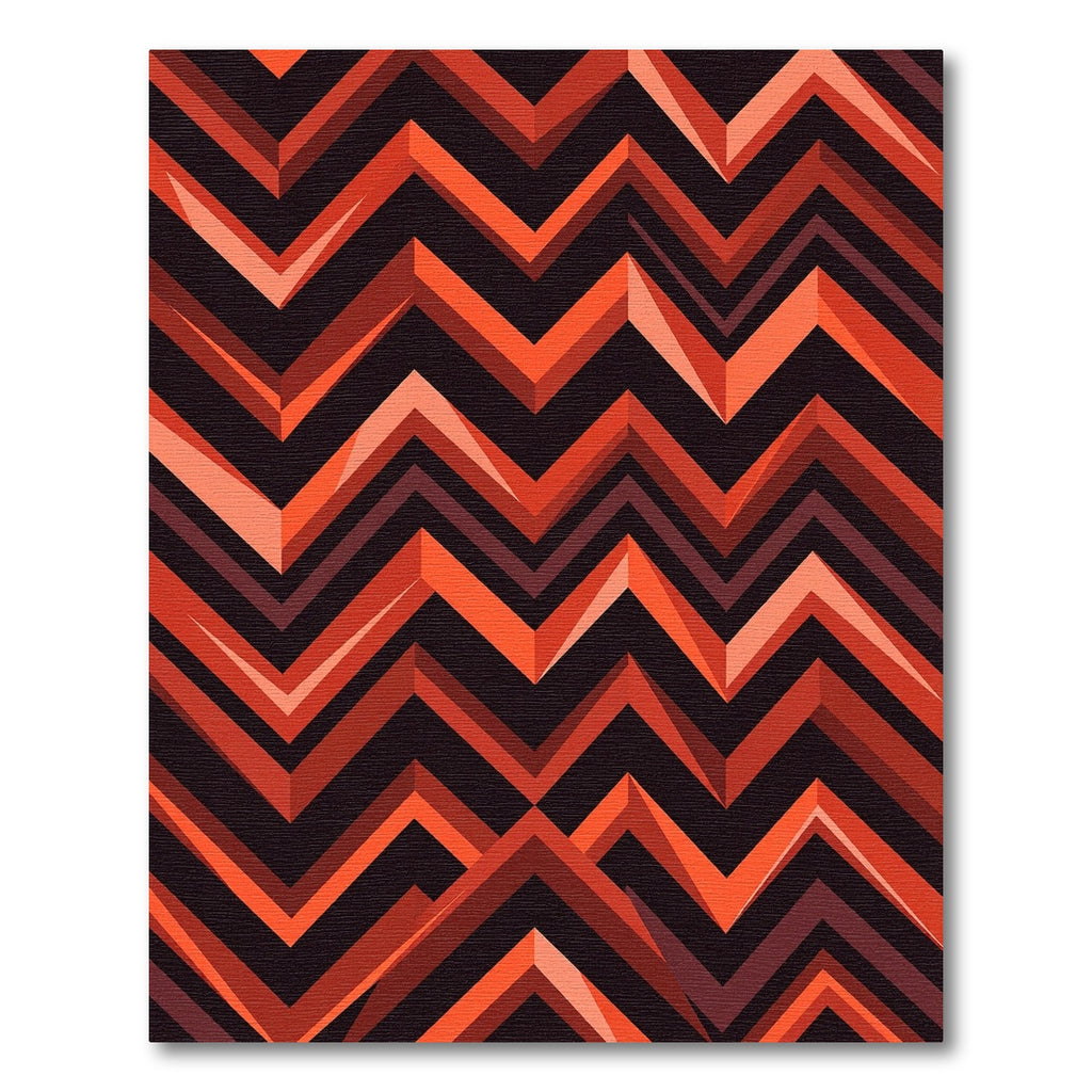 Bold Amber Chevron Geometric Rug