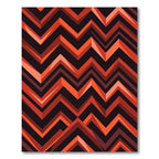 Bold Amber Chevron Geometric Rug