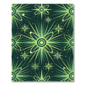 Green Atomic Starburst Radiating Orbits Rug
