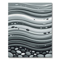 Monochrome Wavy River Stone Swells Rug