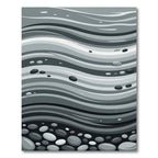 Monochrome Wavy River Stone Swells Rug
