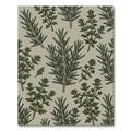 Green Herb Botanical Repeat Rug