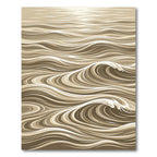 Earthy Tone Abstract Wave Composition Rug