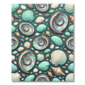 Iridescent Seashell and Pebble Coastal Stream Rug