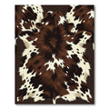 Rustic Brown White Spotted Cowhide Rug