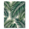 Emerald Green Palm Frond Overlay Rug