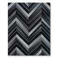 Monochrome Chevron Stripe Composition Rug