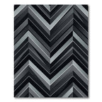 Monochrome Chevron Stripe Composition Rug