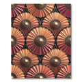 Art Deco Sunburst Fan Coral Rug