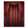 Draped Velvet Fire Stage Red Rug