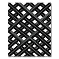 Monochrome Geometric Diagonal Grid Rug