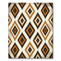 Earth Tone Ikat Diamond Geometric Rug
