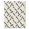 Black White Interlocking Stripe Rug