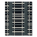 Industrial Gray White Linear Ladder Rug
