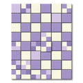 Lavender Cream Checkerboard Squares Rug