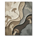 Neutral Mushroom Forest Layered Abstract Rug