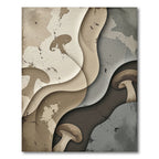 Neutral Mushroom Forest Layered Abstract Rug