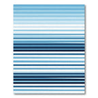 Cool Blue Horizontal Stripe Rug