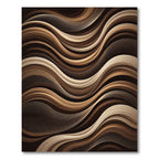Rich Earthy Tone Wavy Stripe Rug