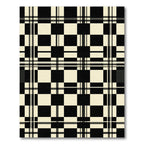Monochrome Checkered Tartan Lines Rug