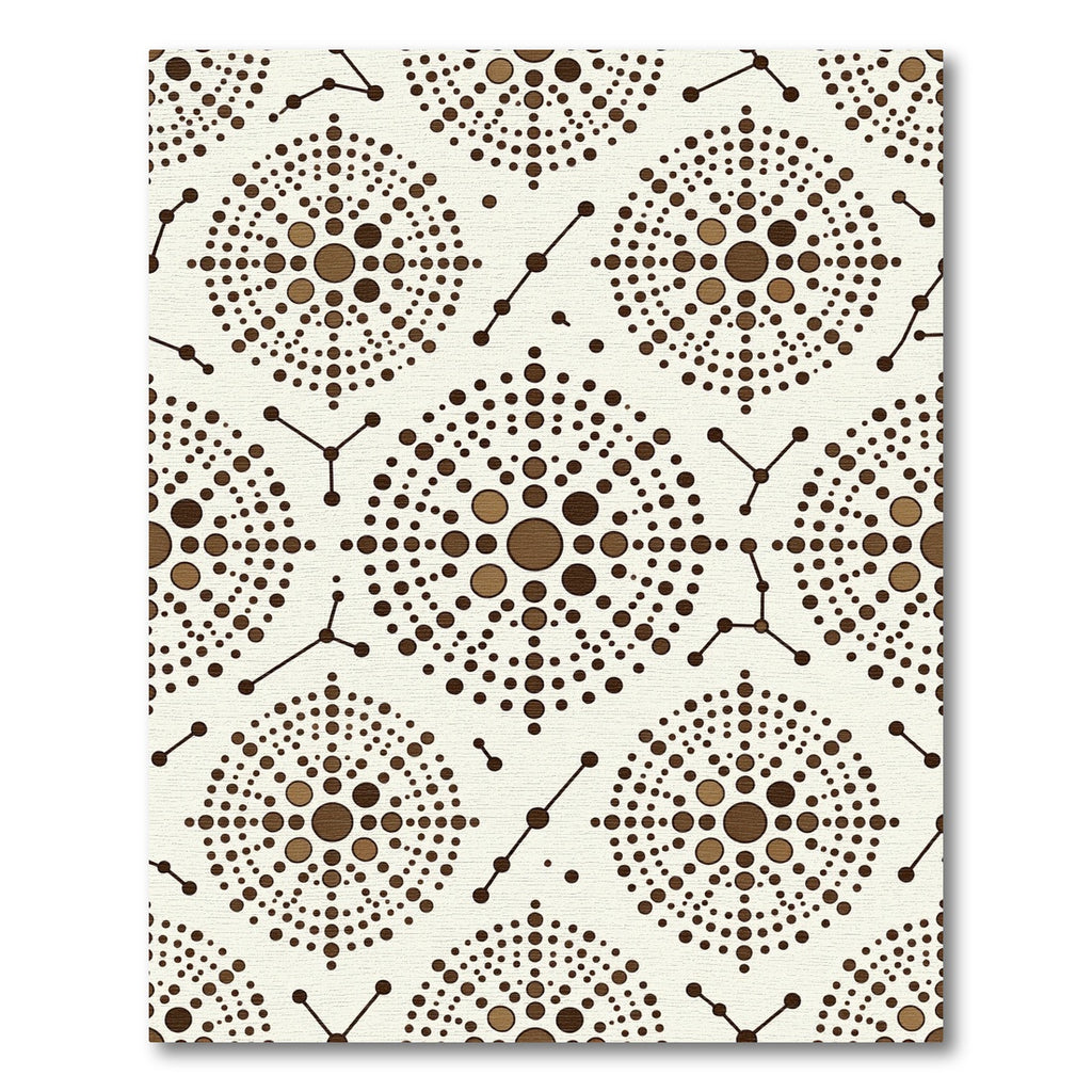 Brown Dot Mandala Geometric Diamond Rug