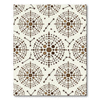 Brown Dot Mandala Geometric Diamond Rug