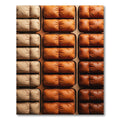 Gradient Amber Leather Tufted Grid Rug