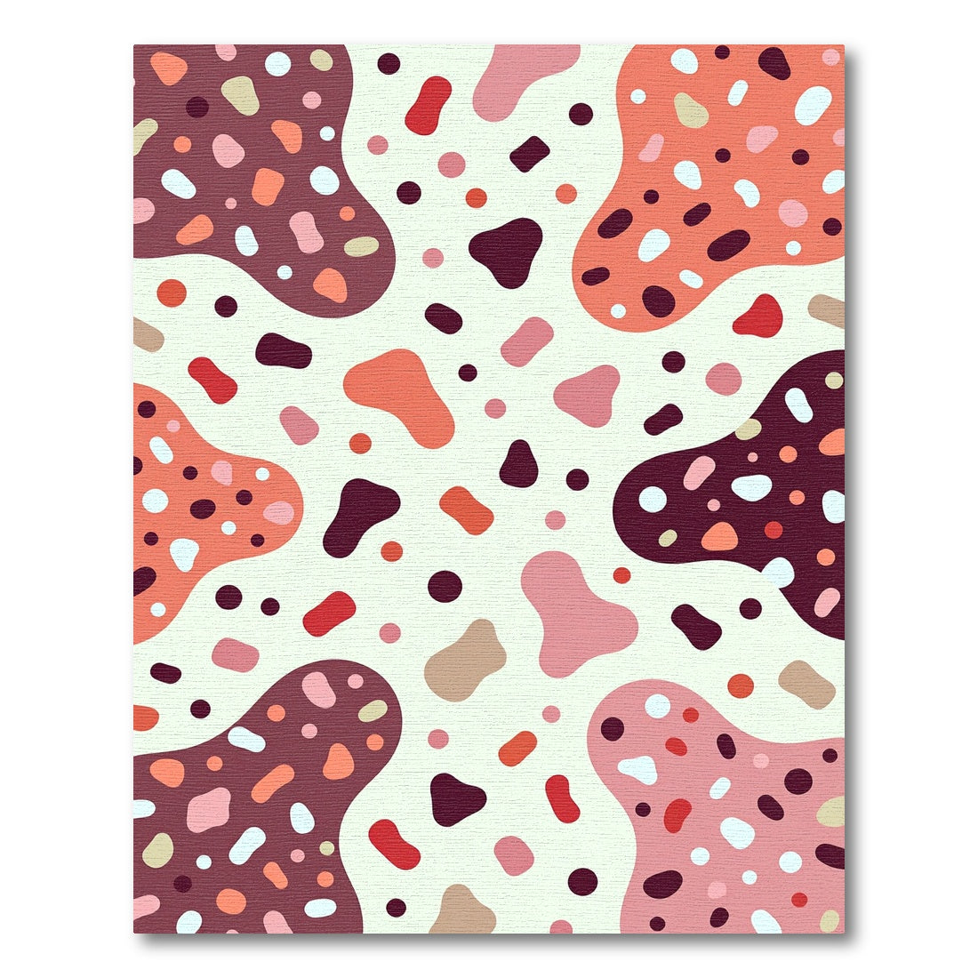 Multicolor Abstract Blob Collage Rug