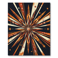 Radiant Burnt Orange Celestial Starburst Rug