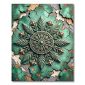Emerald Starburst Floral Medallion Rug