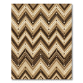 Earthy Tones Chevron Floral Zigzag Rug