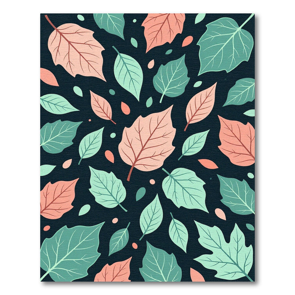 Botanical Sage and Peach Leaf Meadow Rug