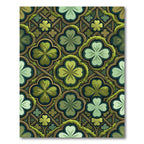 Mossy Emerald Clover Four Leaf Quadrate Rug