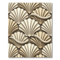 Elegant Cream Seashell Sculpted Wave Flow Rug