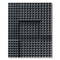 Monochromatic Charcoal Grid Geometric Rug