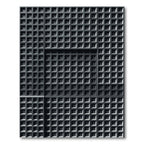 Monochromatic Charcoal Grid Geometric Rug