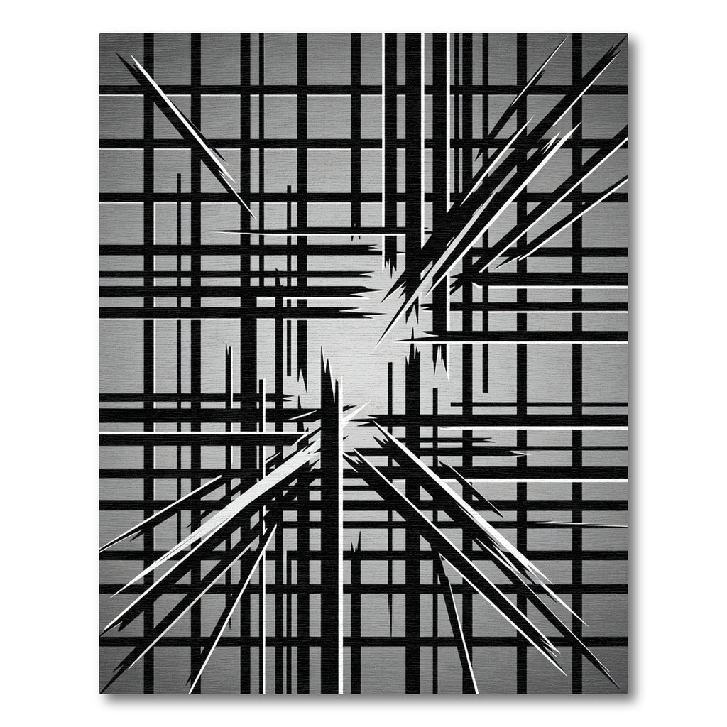 Monochromatic Geometric Abstract Linear Grid Rug