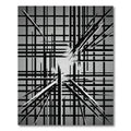 Monochromatic Geometric Abstract Linear Grid Rug