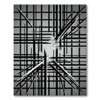 Monochromatic Geometric Abstract Linear Grid Rug