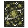 Celestial Olive Starburst Cosmic Ring Rug