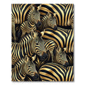Luxurious Black Gold Zebra Herd Rug