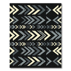 Monochromatic Chevron Arrow Geo Graphic Rug