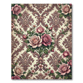 Elegant Rose Damask Soft Pink Bouquet Rug