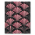 Art Deco Pink Shell Fan Wallpaper Rug
