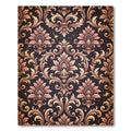 Ornate Rose Gold Acanthus Scroll Rug